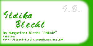 ildiko blechl business card